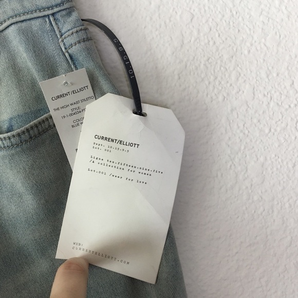 NWT Current Elliot High Waist Stiletto Light Wash Jeans - Picture 5 of 7